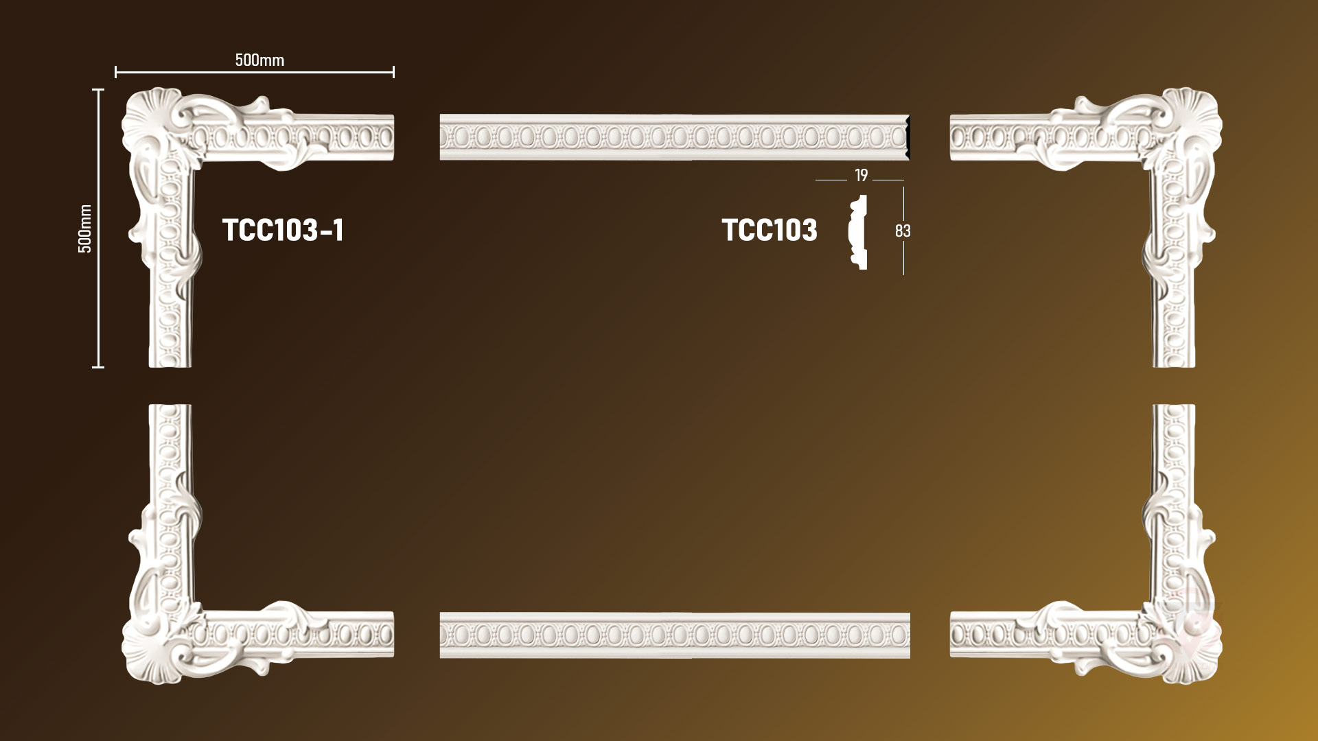 Góc chỉ nẹp TCC103-1