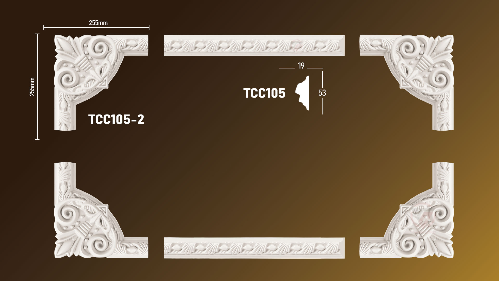 Góc chỉ nẹp TCC105-2