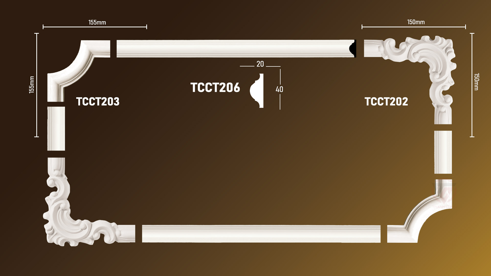 Góc chỉ nẹp TCCT202-TCCT203