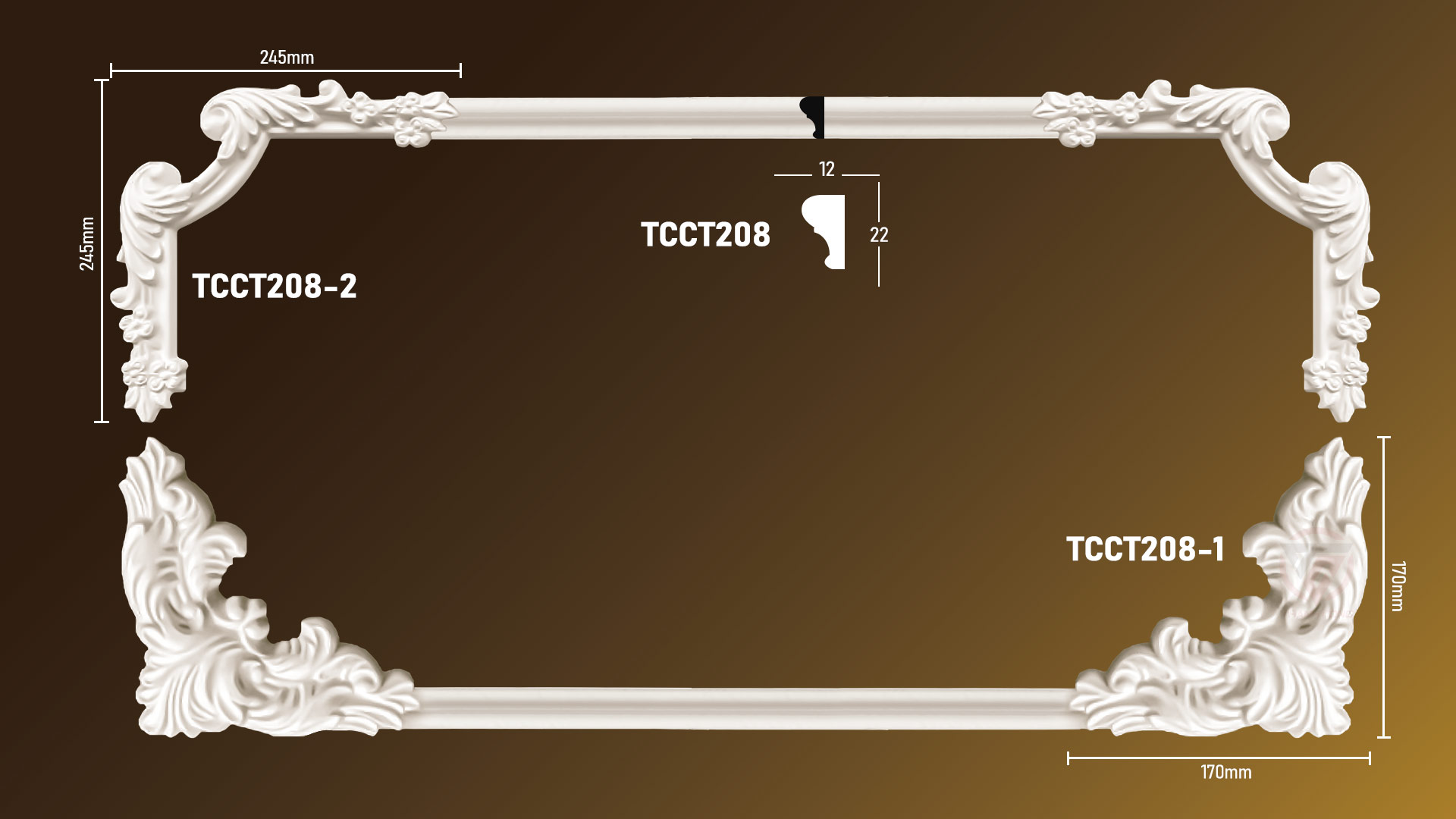 Góc chỉ nẹp TCCT208-1-2